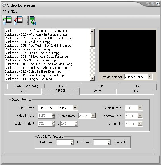 MPEG AVI Converter Software